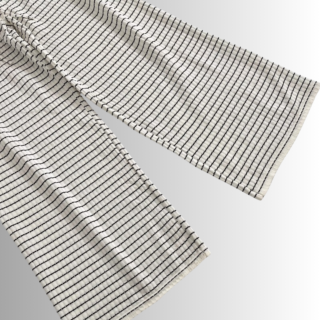 Conjunto de punto Dany: top y pantalón a rayas