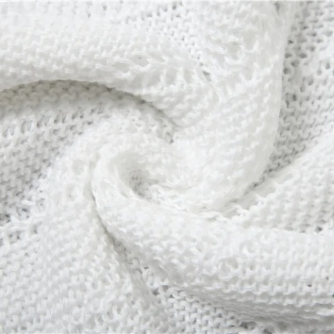 Vestido largo Ariana de crochet blanco