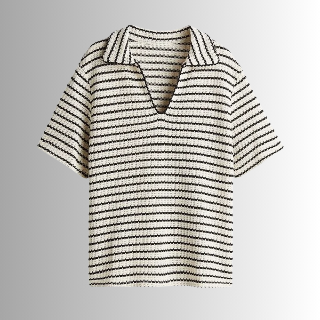 Conjunto de punto Dany: top y pantalón a rayas