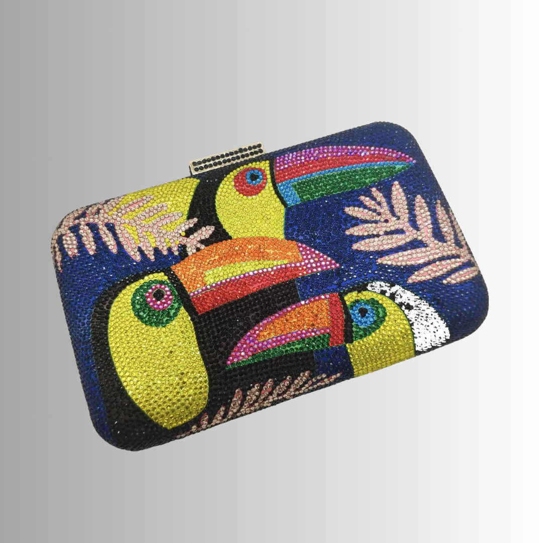Toucan Crystal Clutch – Rhinestone