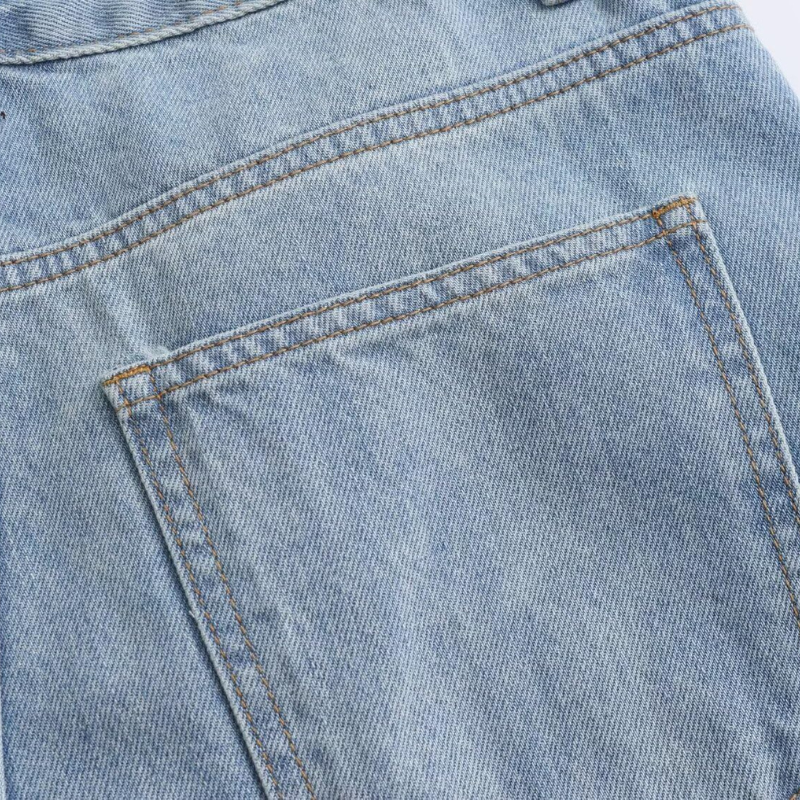 Rachel – Jean asymétrique taille haute bleu