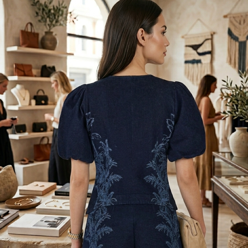women-polyester-denim-look-back