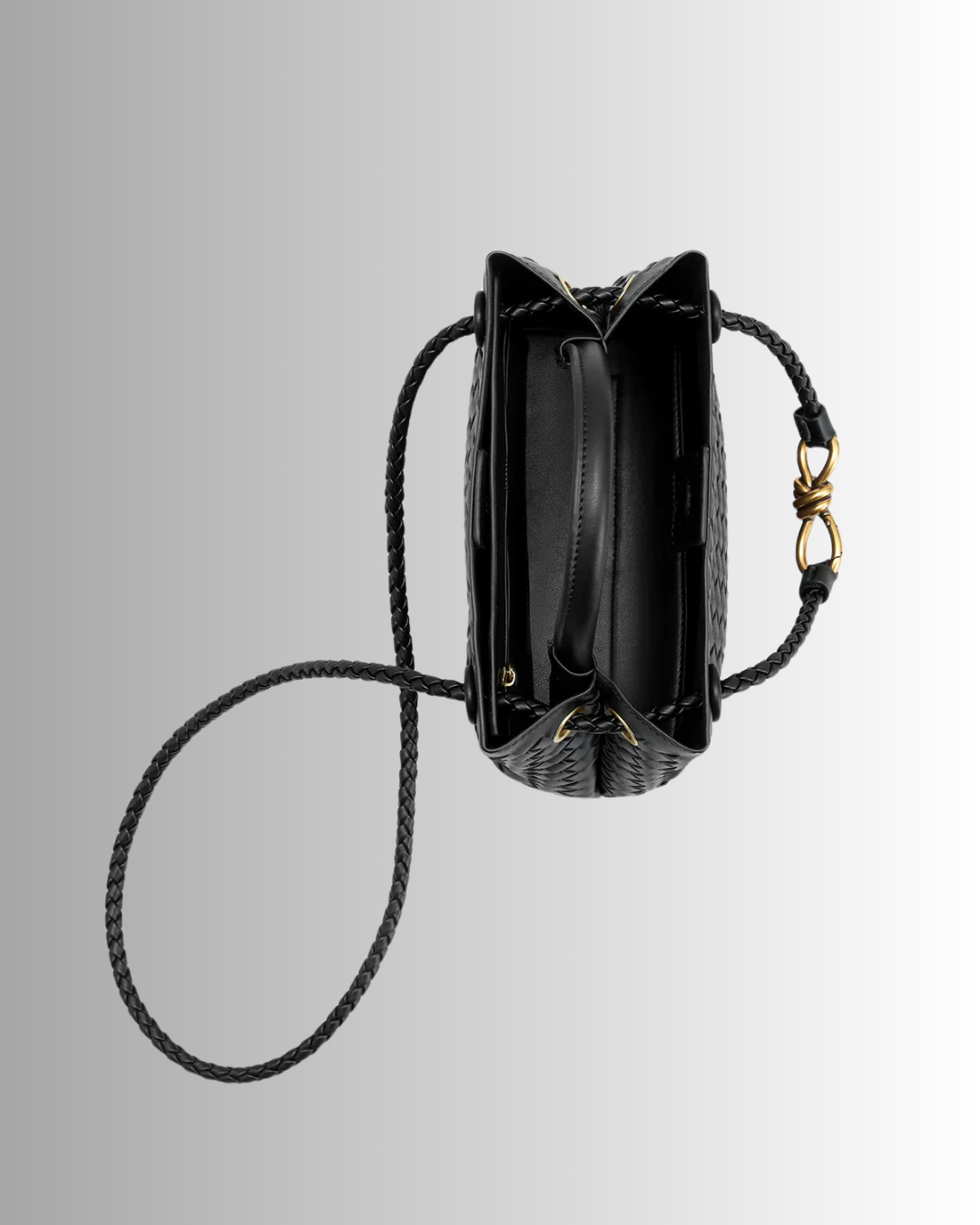 Camille Black Woven Bag – Retro Everyday Chic