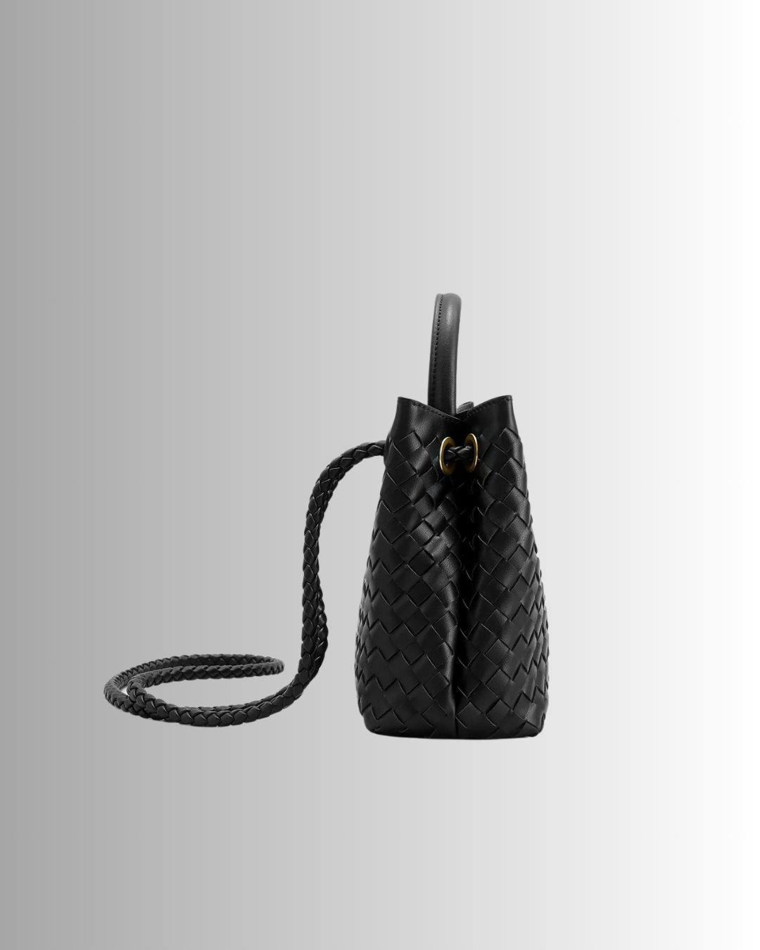 Camille Black Woven Bag – Retro Everyday Chic