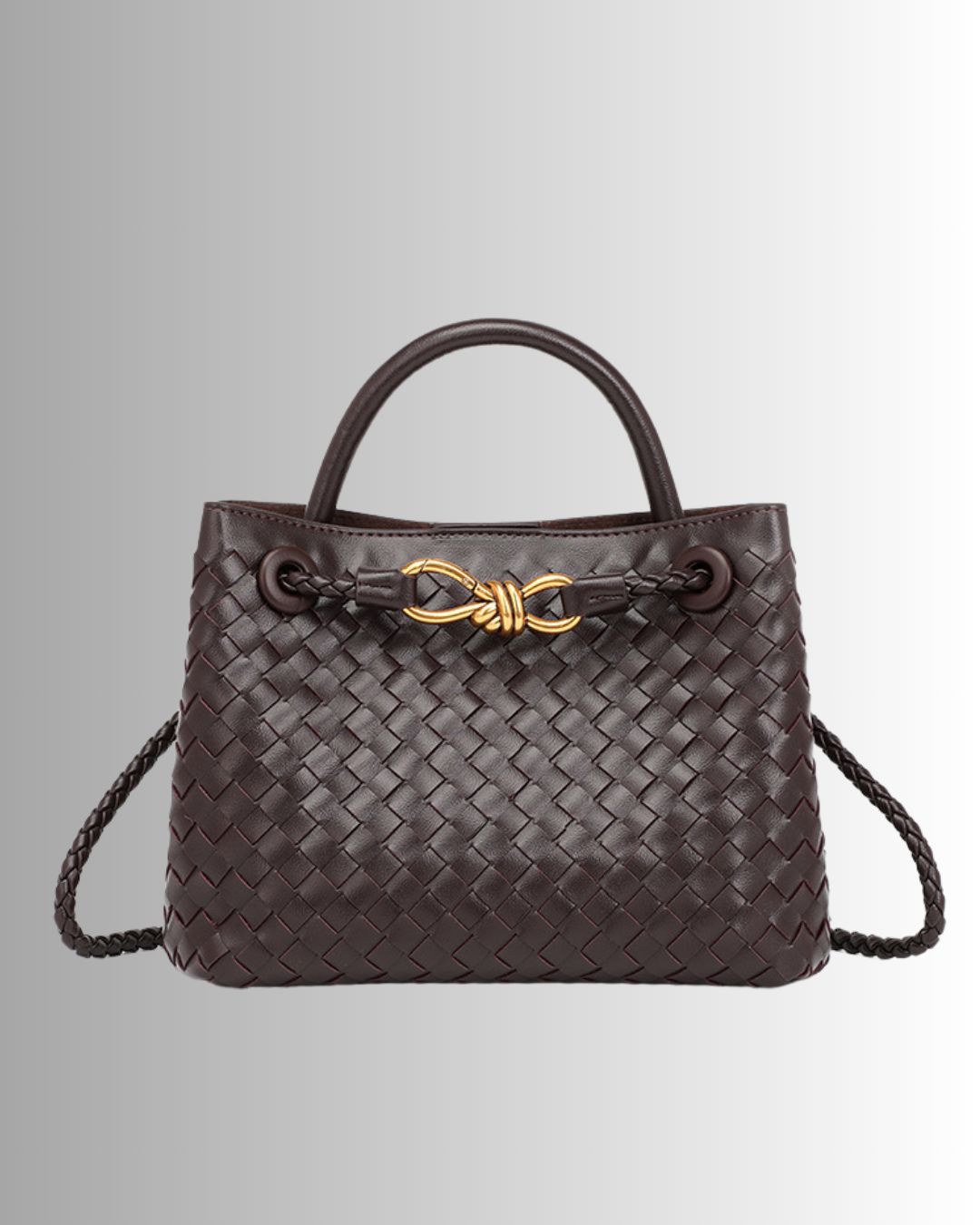 Camille – Bolso retro de piel vegana tejida · Elegante y atemporal