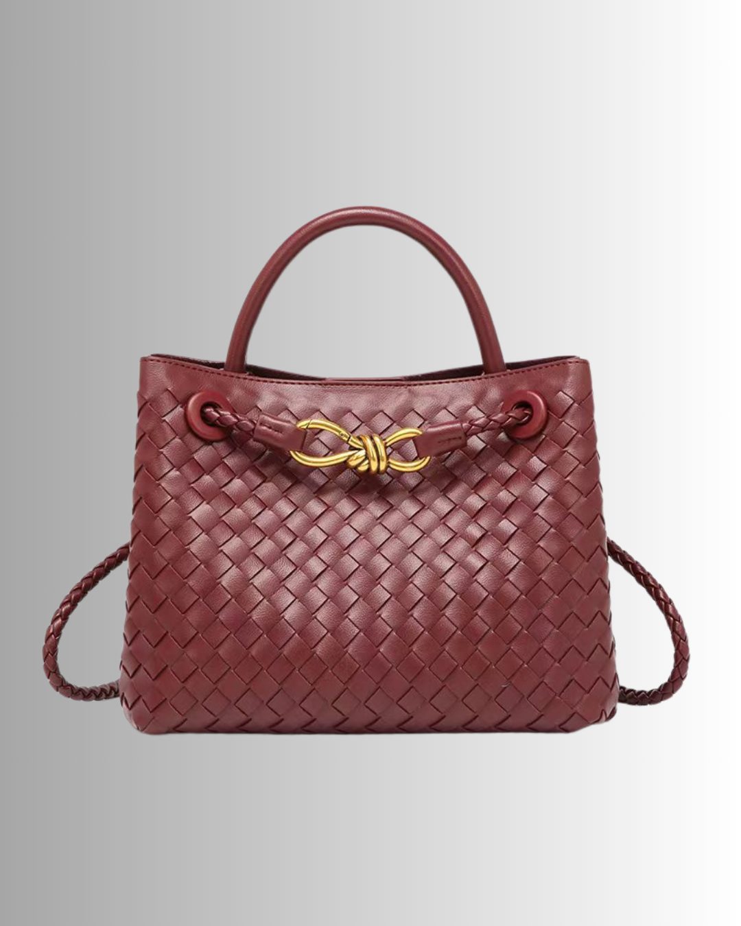 Camille – Bolso retro de piel vegana tejida · Elegante y atemporal