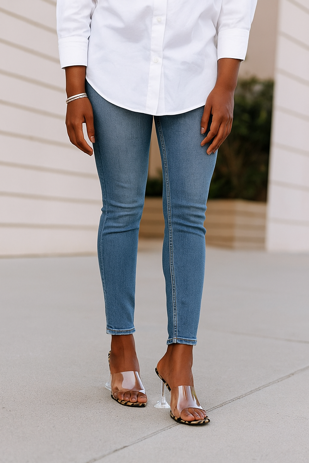 Talons Diva Léopard – 9 cm Transparent