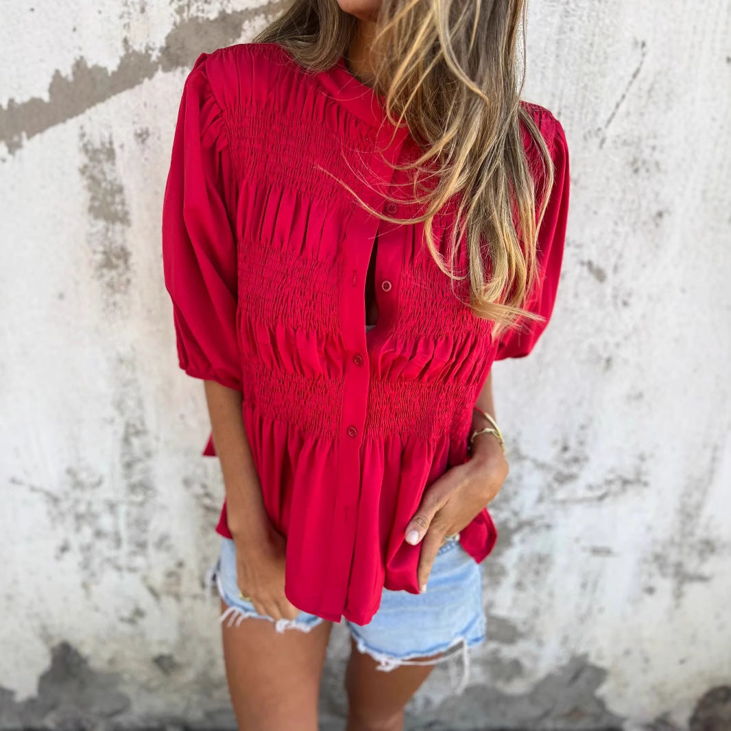 casual-chic-red-blouse-women-outfit-2025