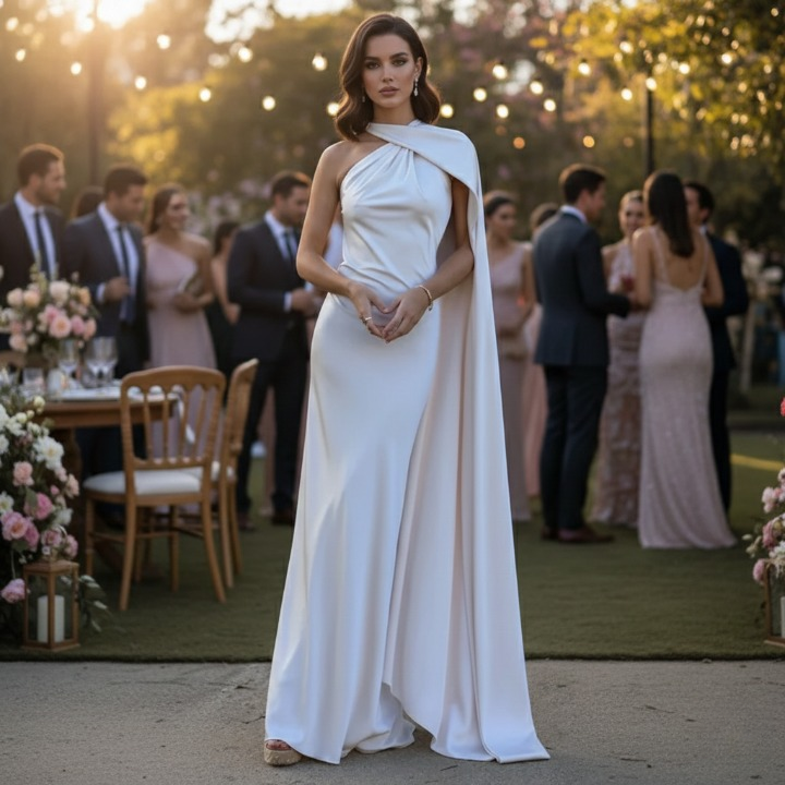 Aurelie Maxi Dress – elegant long white evening gown for weddings
