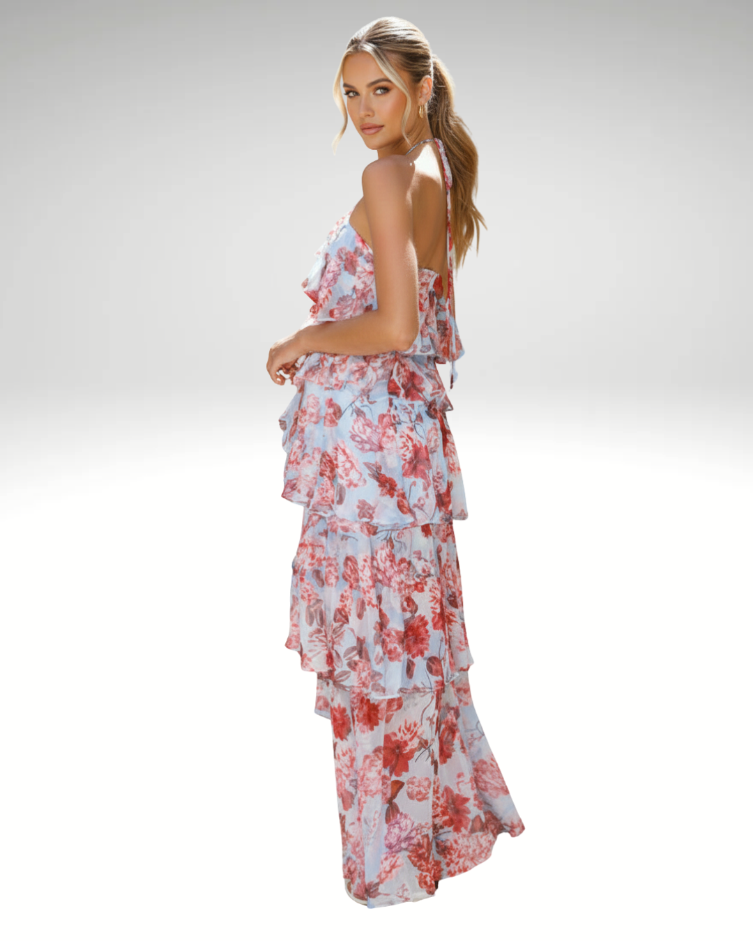 women’s backless maxi dress elegant summer