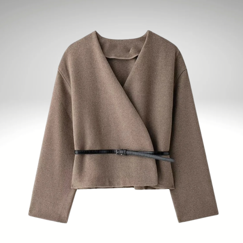 Adjustable belt of women’s wrap jacket