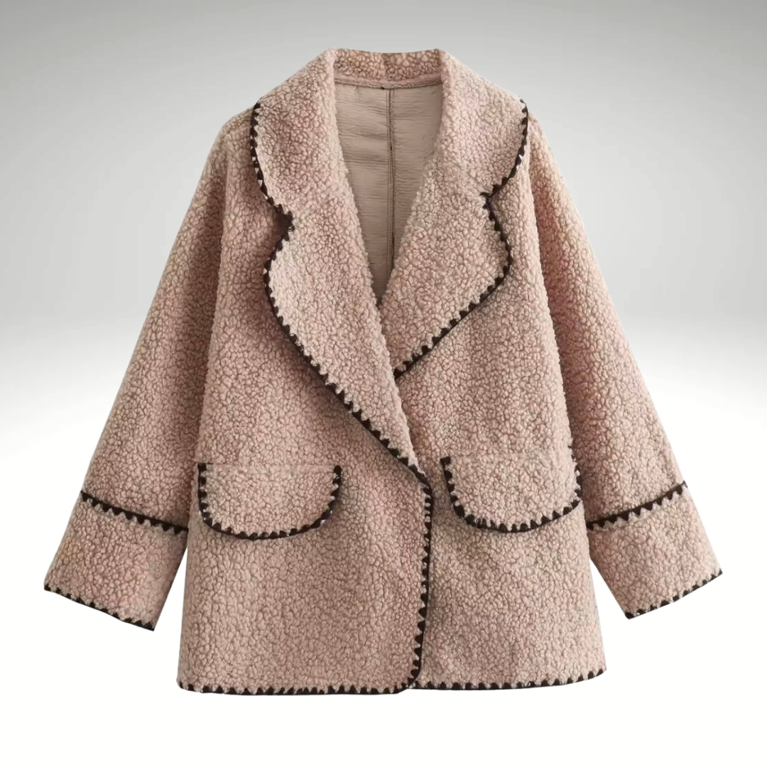 Casual chic warm women’s coat with button closure