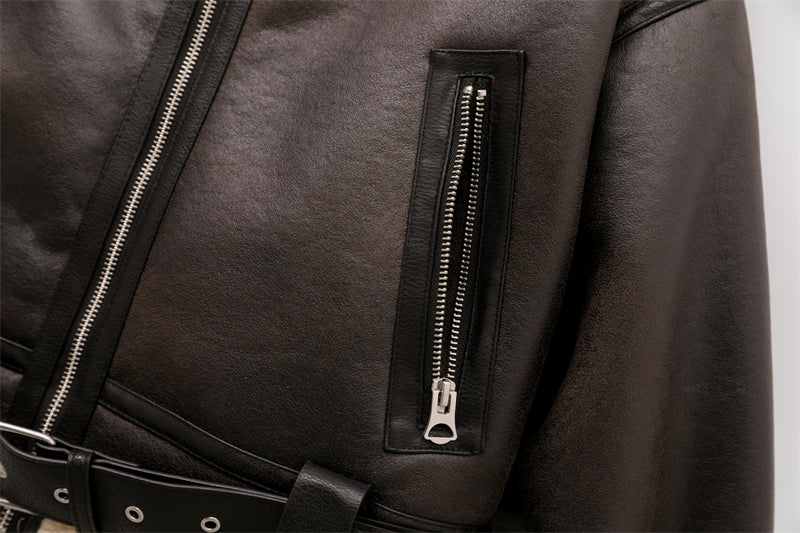 Chic women's winter coat faux fur