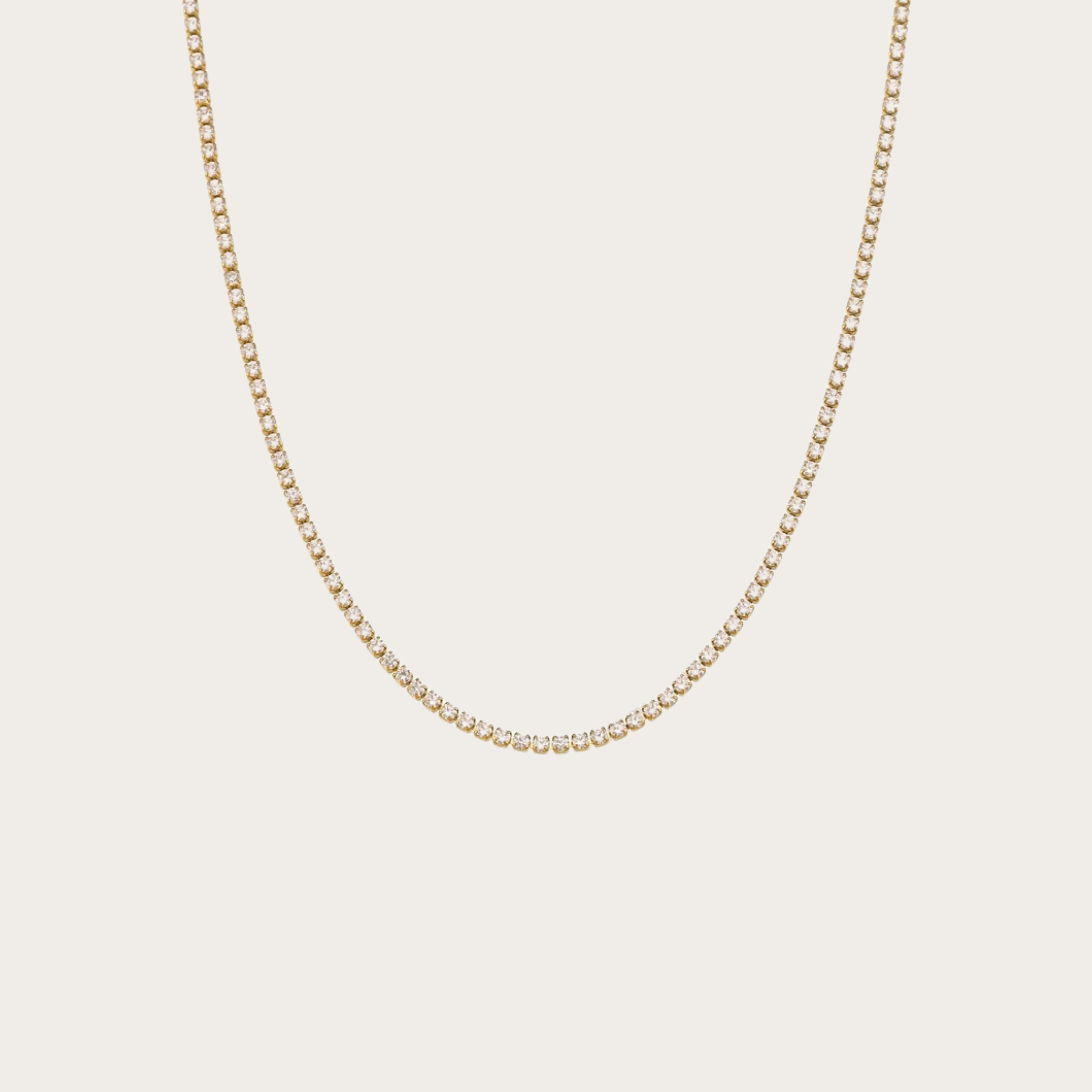 Liora – Gargantilla de tenis dorada – Elegante joya de circonitas cúbicas