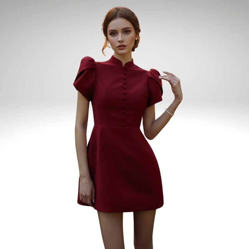 Elegant red dress for women, perfect for evening events