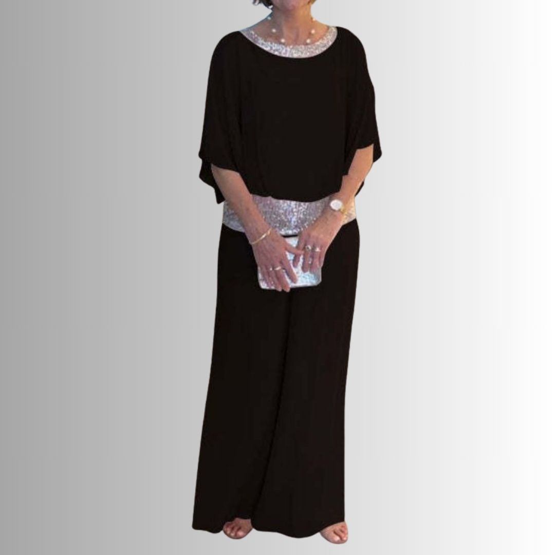 Elegant black women’s outfit for ceremony