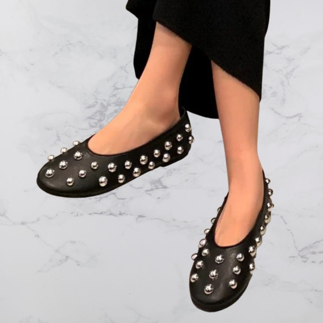 Elia Shoes rock chic ballet flats