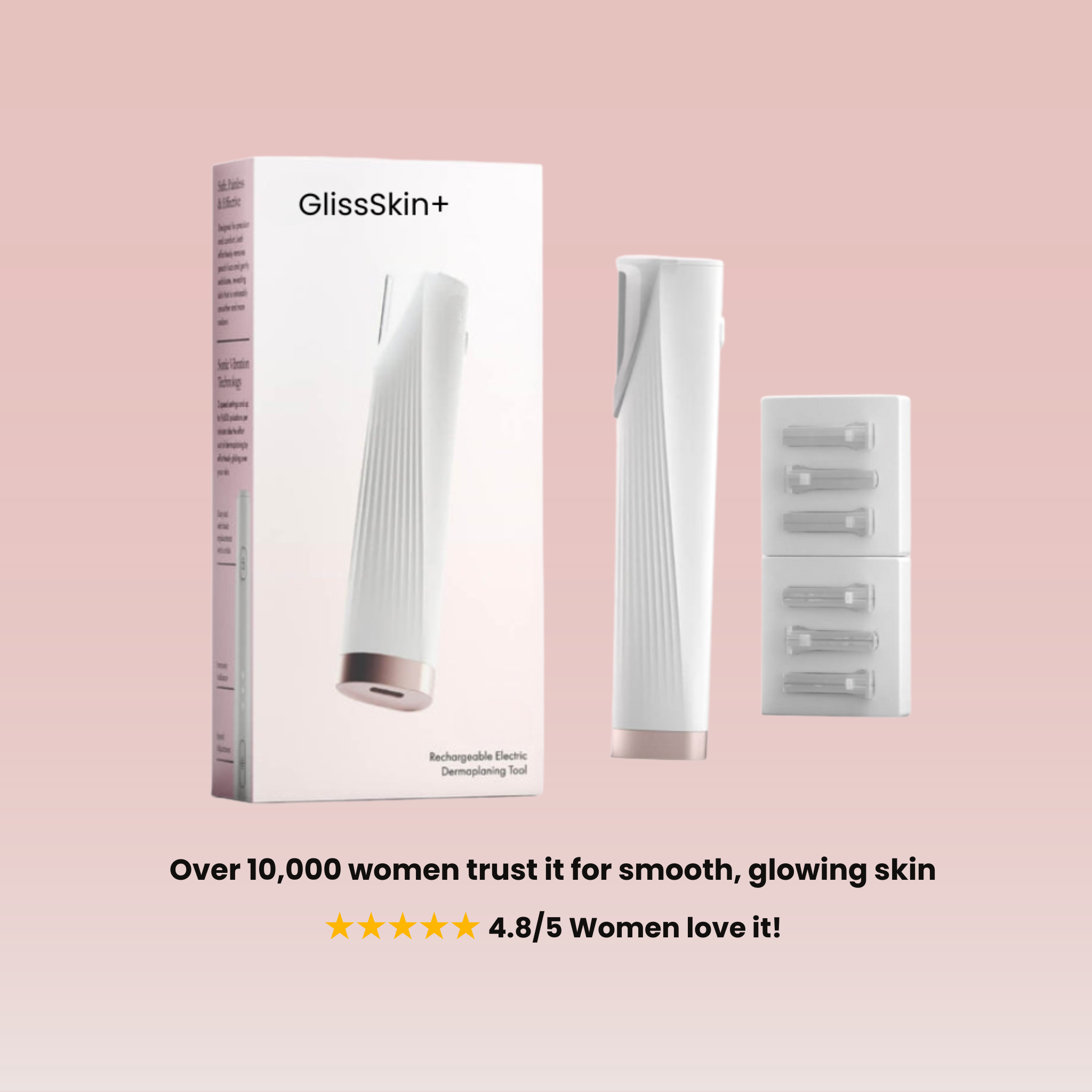 GlissSkin+ Dermaplaning Tool for smooth, radiant skin at home