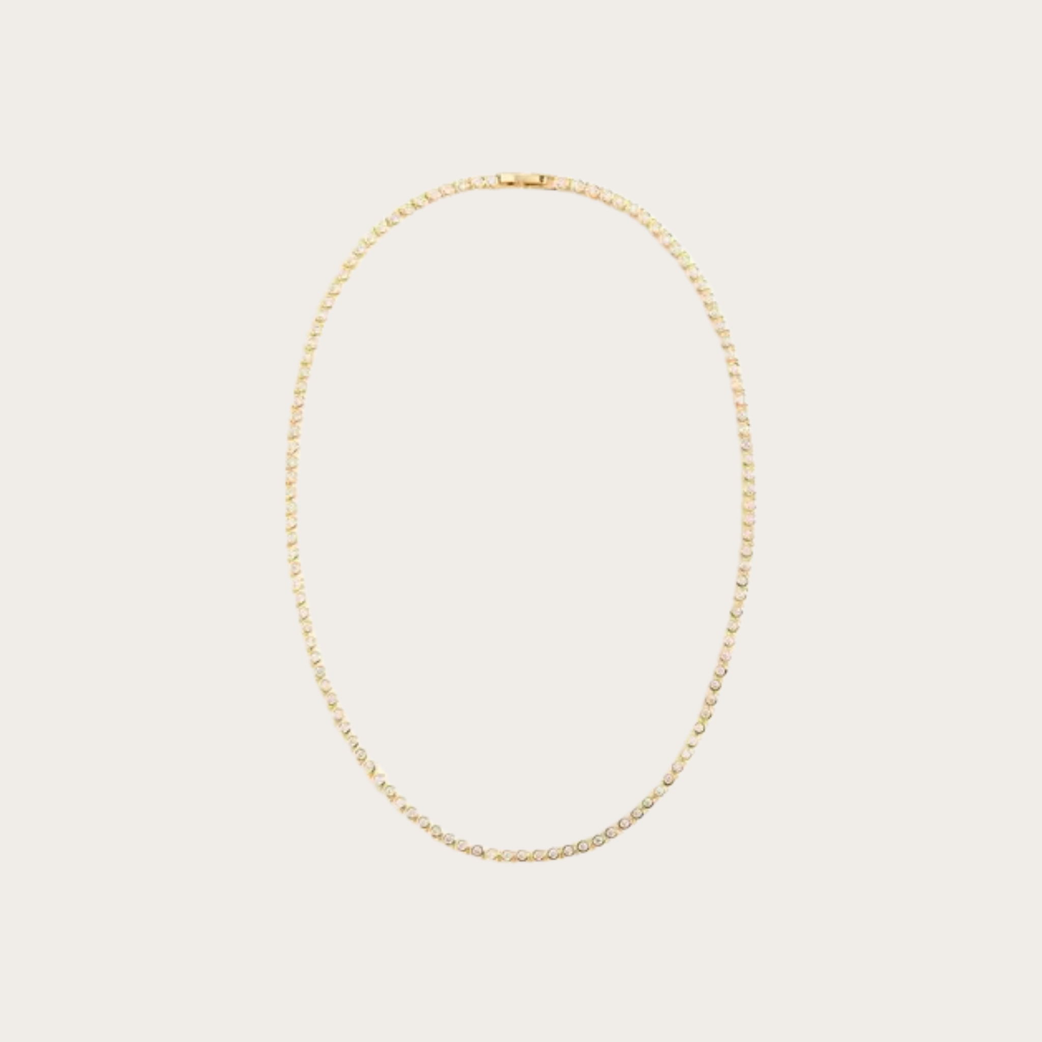 Liora – Gargantilla de tenis dorada – Elegante joya de circonitas cúbicas