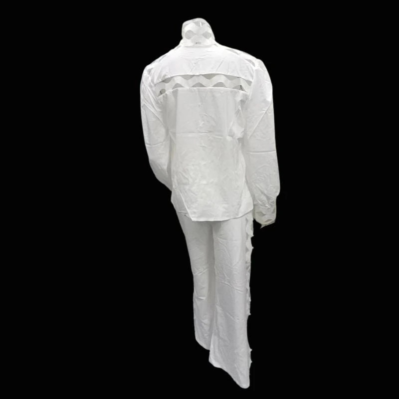 Katerine plus size openwork set for women – back view