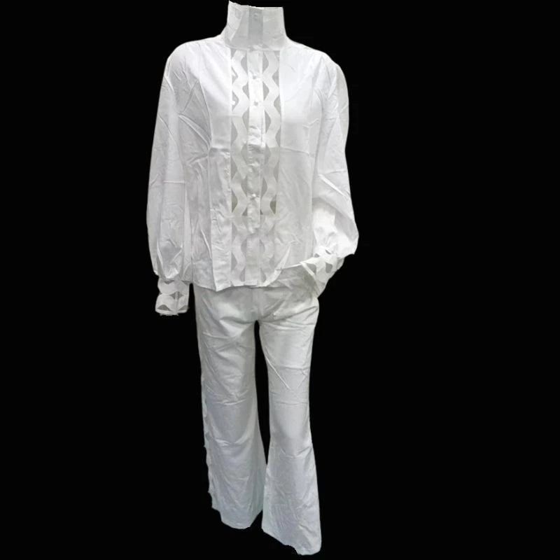 Katerine plus size openwork set for women – front view