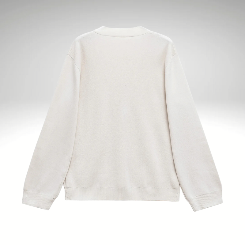 Loose oversized jacket white chic casual back 