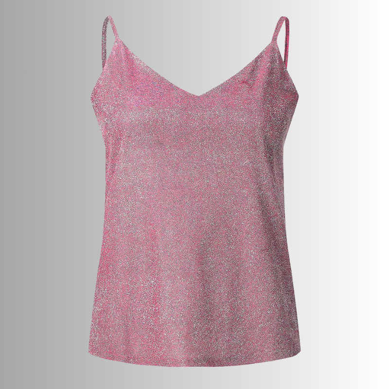 Women’s sequin camisole worn as a party outfit