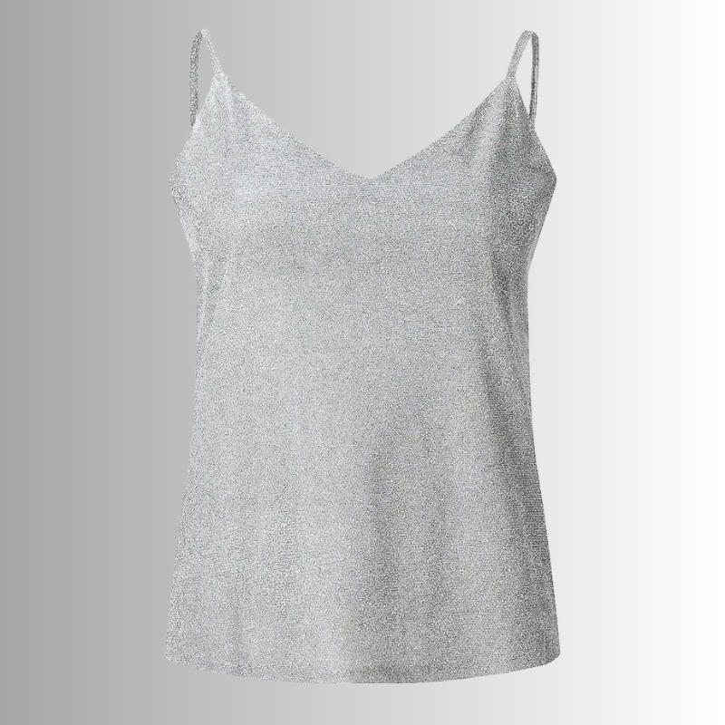 Women’s sequin camisole worn as a party outfit