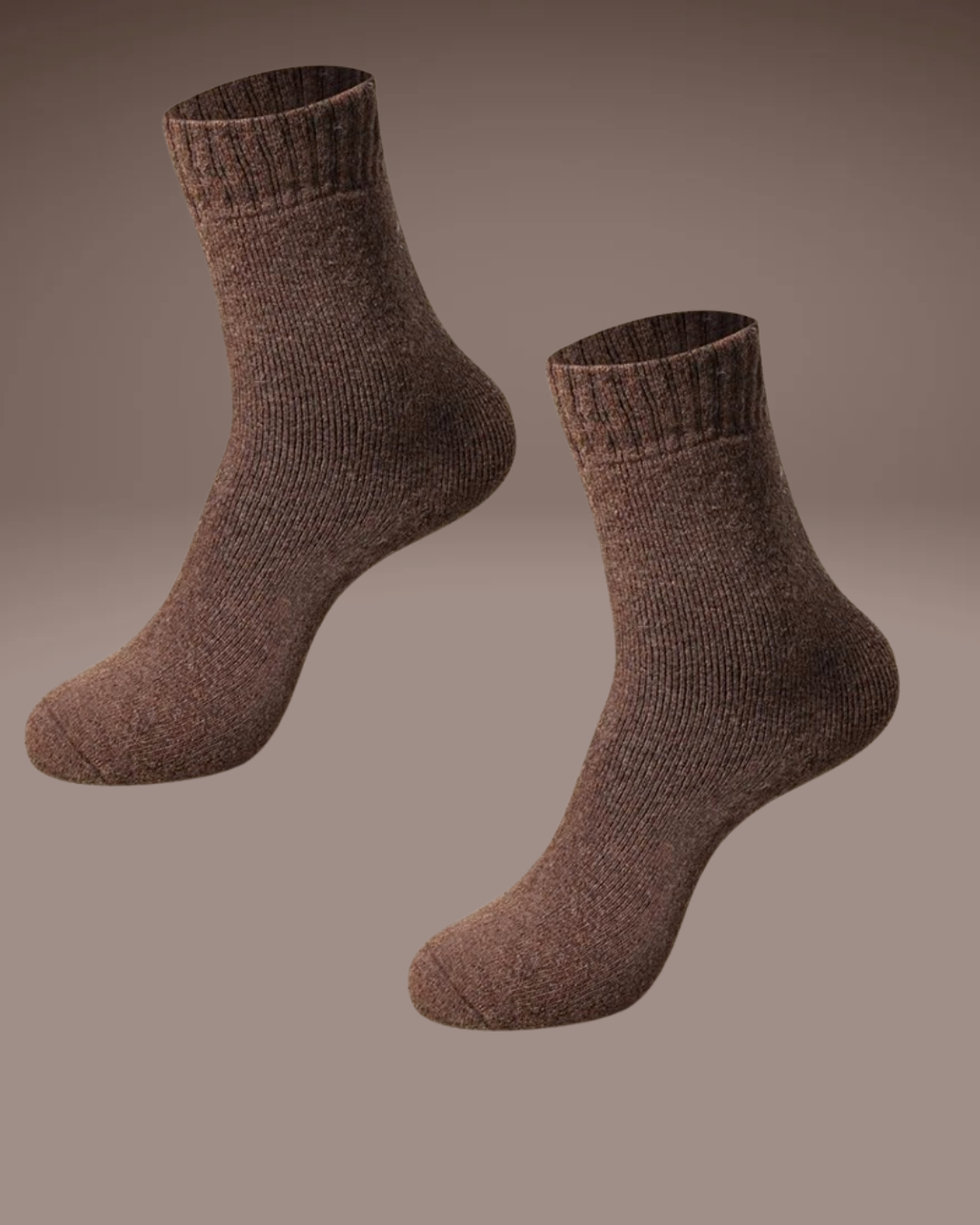 Brown merino wool blend winter socks – warm and breathable design