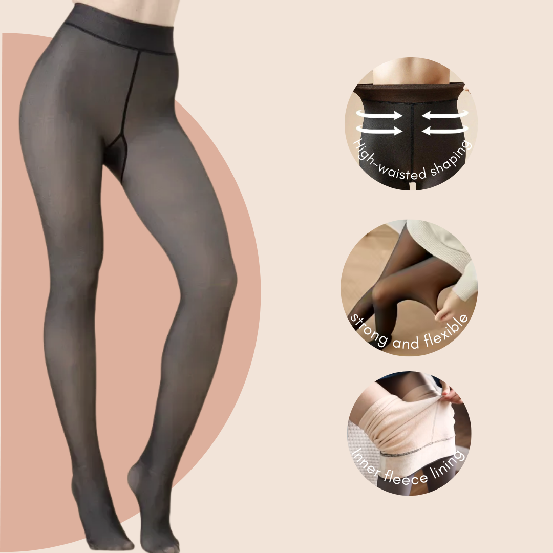Sexy high waist warm fleece tights for women