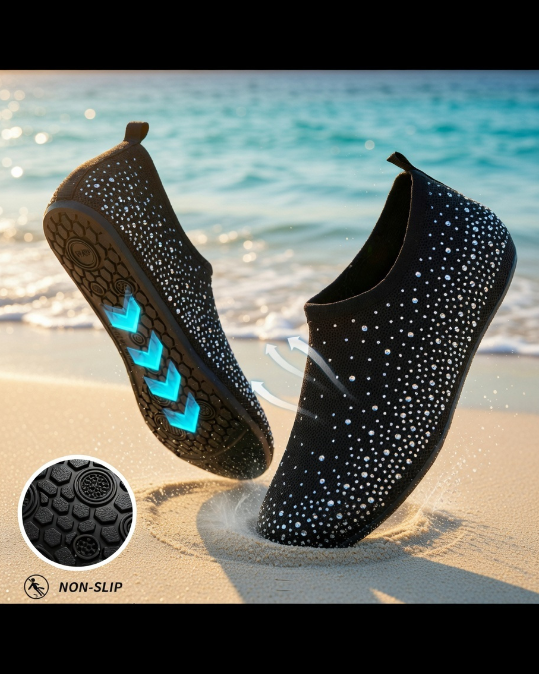 non-slip sole of water shoes for beach