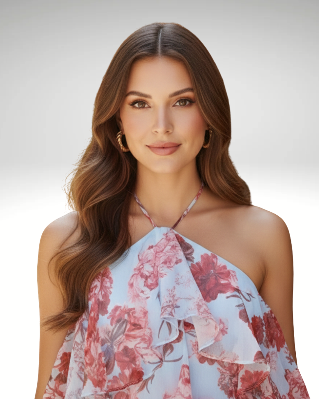 ruffle detail women’s elegant maxi dress