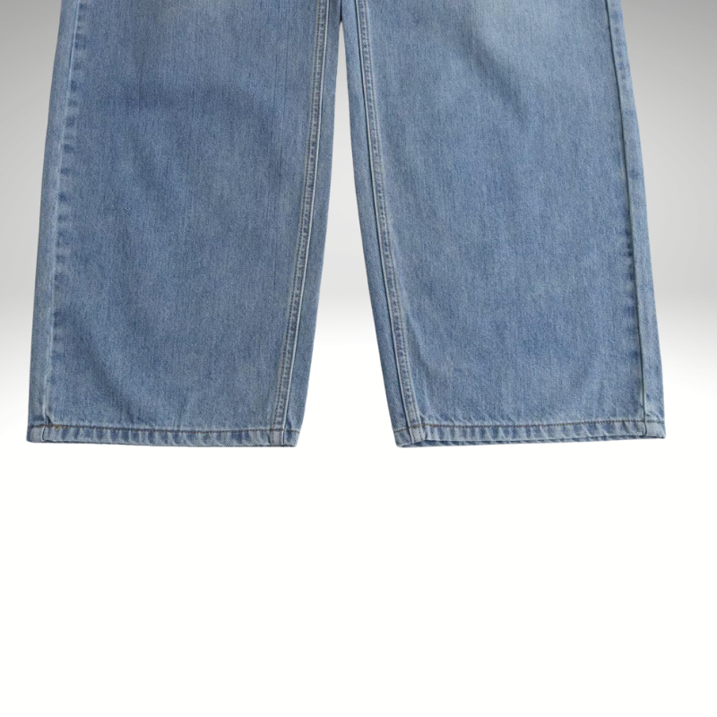 Rachel – Jean asymétrique taille haute bleu