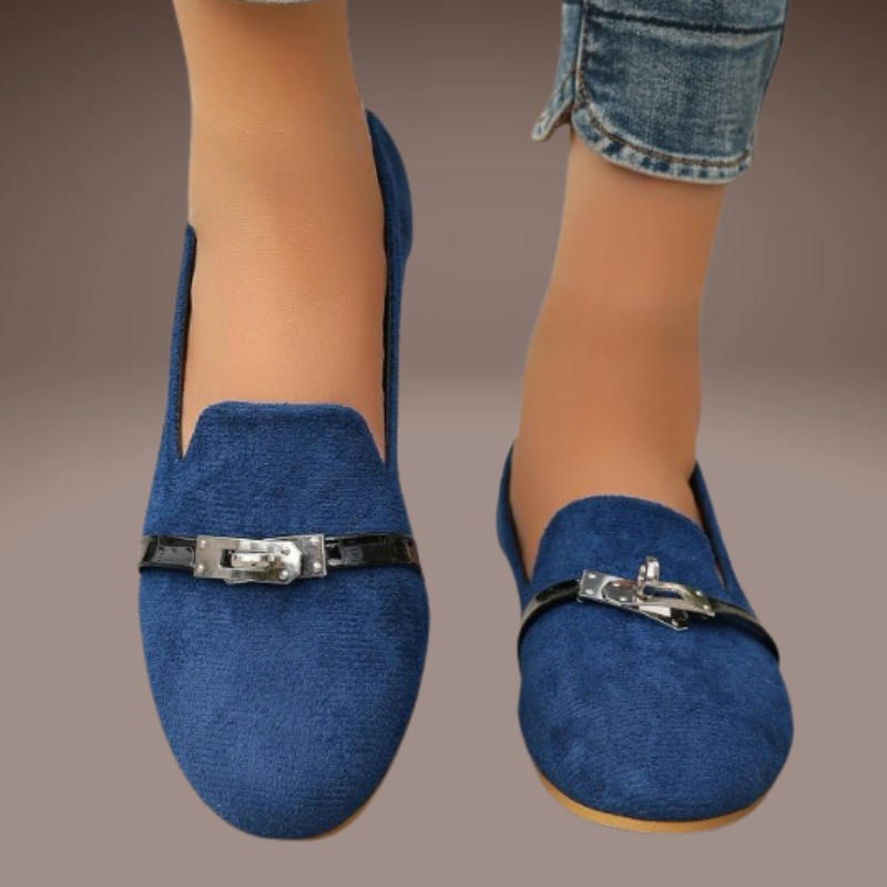 Blue women’s loafers autumn winter lightweight and soft