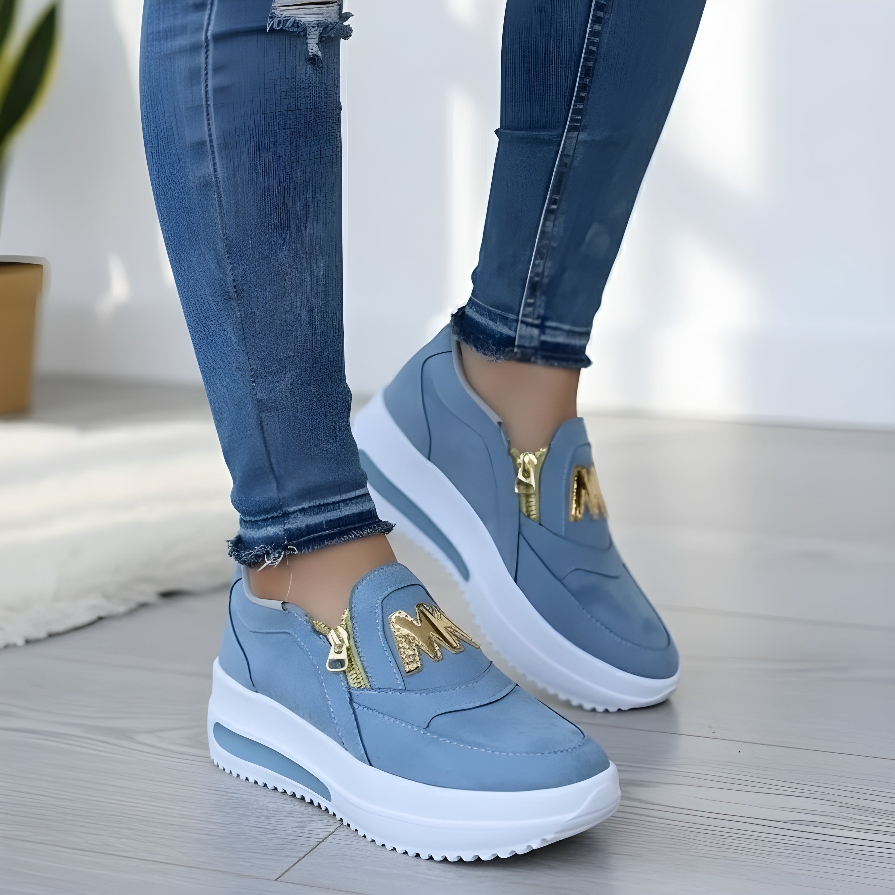 Blue women’s orthopedic shoes