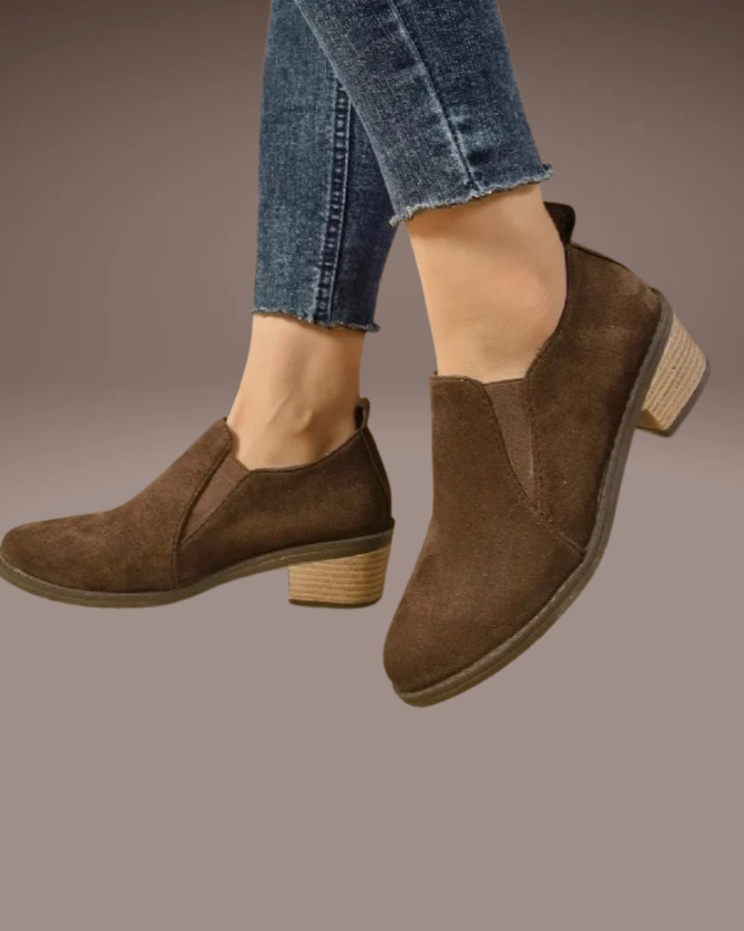 Brown slip-on pointed toe shoes for women – formal and professional -look view side 