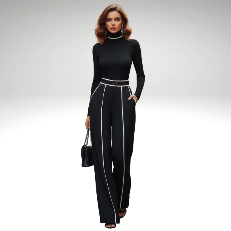 Women’s two-piece turtleneck set front view