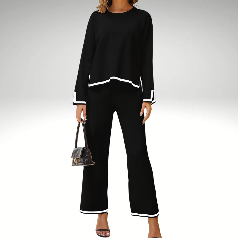 Women’s two-piece set Black – stylish casual chic set