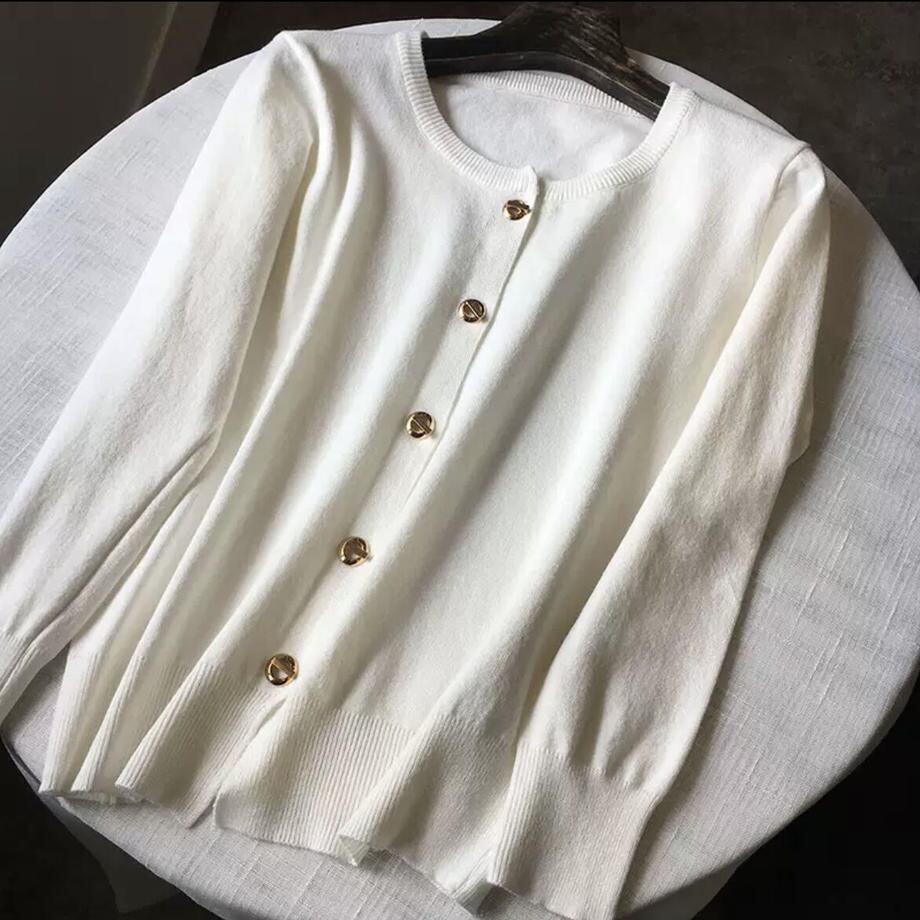 Women’s white knit sweater – lightweight and classy for any season