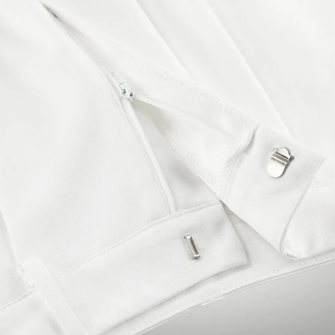 Women’s white wide leg pants high waist elegant