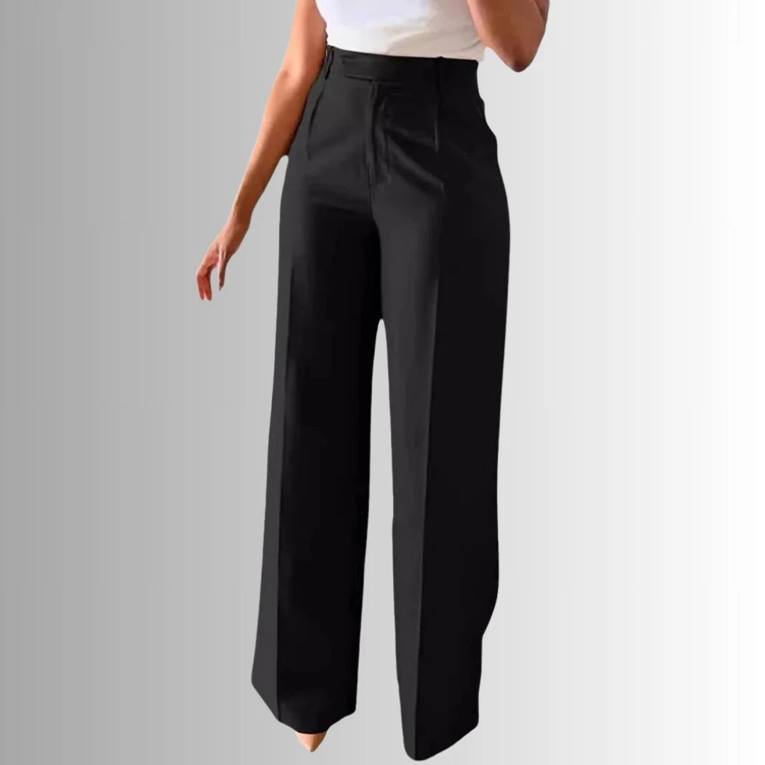 Zoe Pants black high-waist flowing women’s trousers