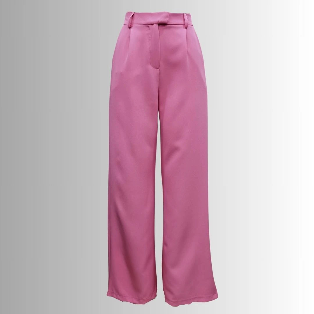 Zoe Pants pink high-waist flowing women’s trousers